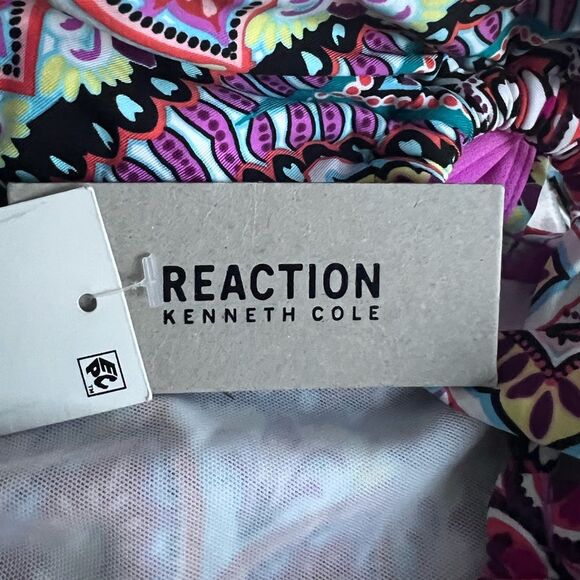 Kenneth Cole One Piece Swimsuit Size 2X Plus Size High Neck Halter Multi NEW - Picture 9 of 10